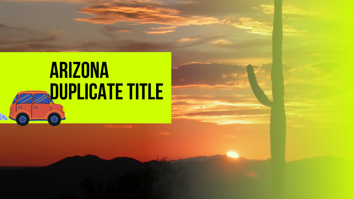 Arizona Duplicate Title