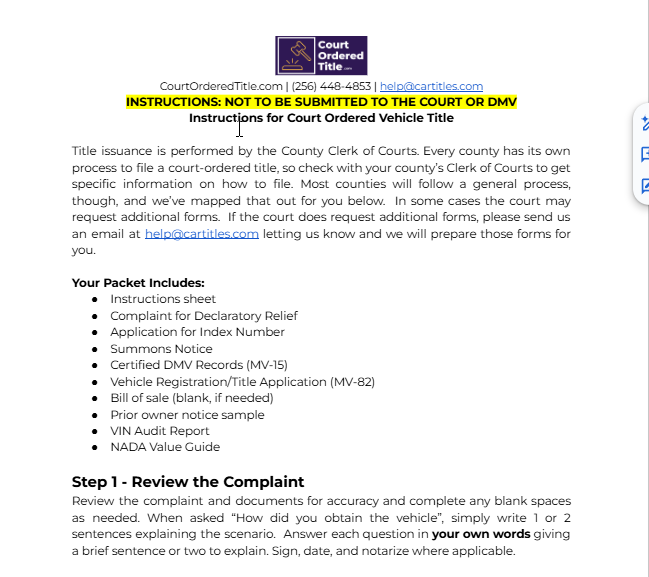 Instructions Document